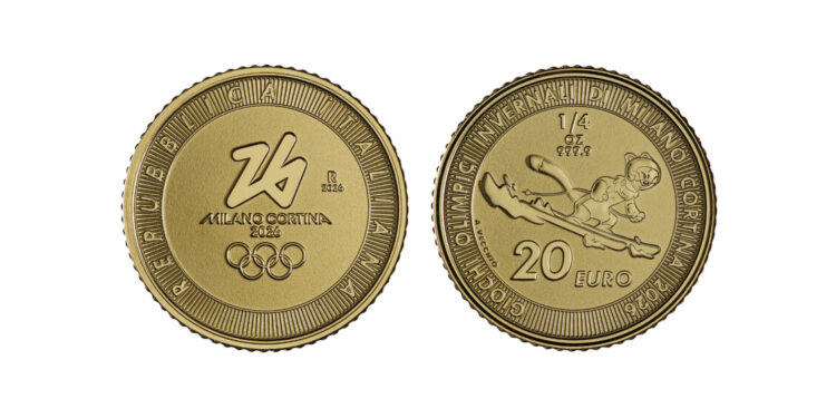 Milano Cortina 2026, due nuove monete d’oro dedicate ai Giochi Olimpici Invernali