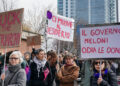 Presidio di Non Una di Meno contro il ddl Bongiorno a Torino