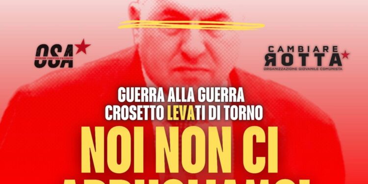 Osa e Cambiare Rotta ‘guerra alla guerra, non ci arruoliamo’