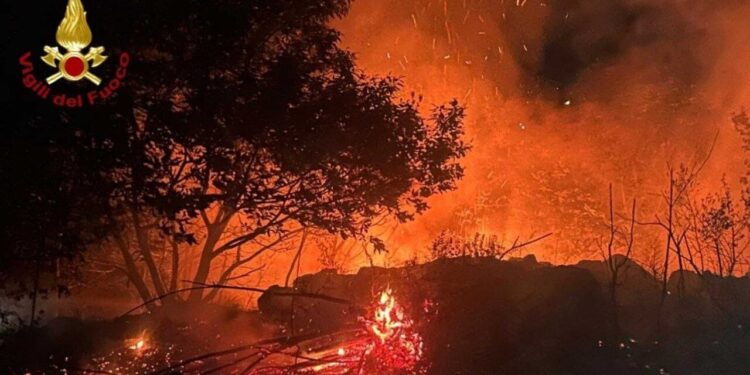 Ancora incendi nel Vco, vigili impegnati in sei località