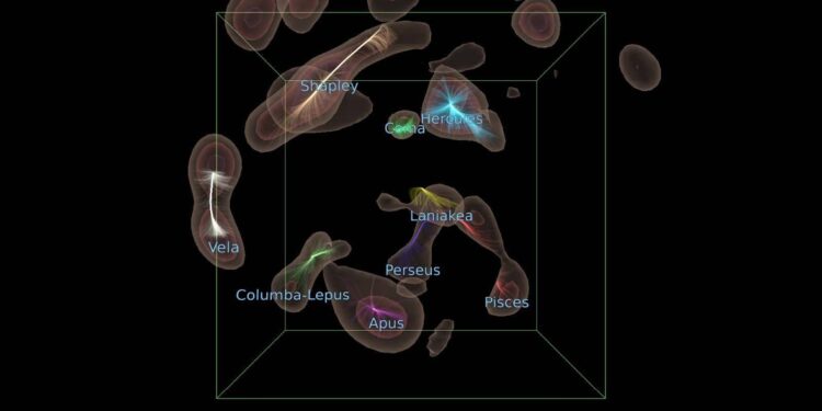 Mappata la struttura cosmica del Superammasso della Vela