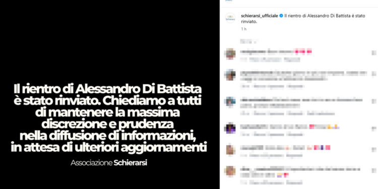 Rinviato il rientro di Alessandro Di Battista in Italia, è stato operato a Cuba