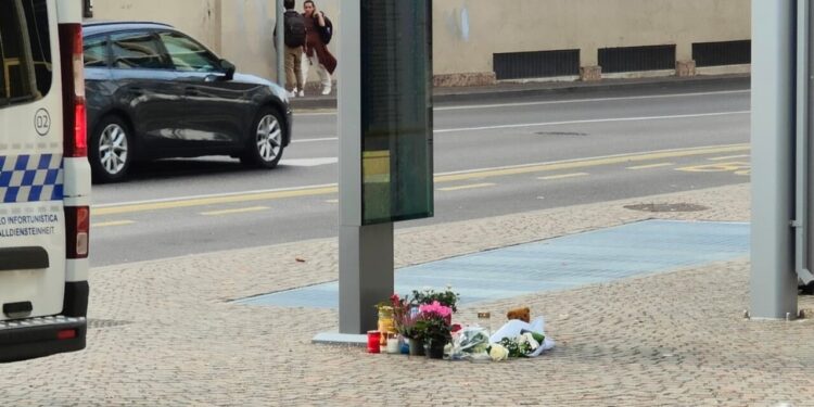 Fiori e peluche per la bimba morta a Bolzano